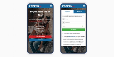 Casual Dating App von poppen.de namens Popcorn